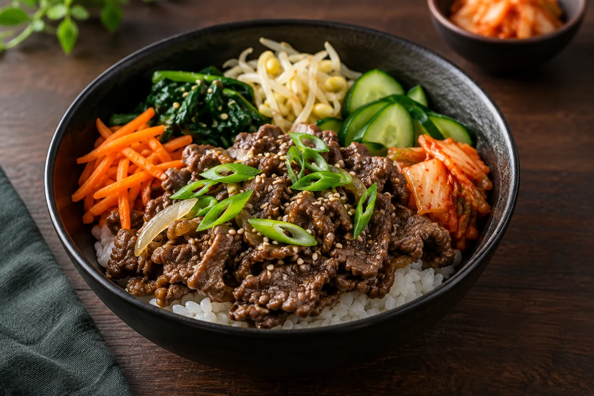 Korean BBQ Rice Bowl workplace meal example